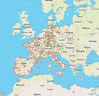 carte des cliniques en Europe